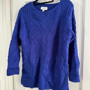 Elle Women's Vibrant Blue Cable Knit Sweater